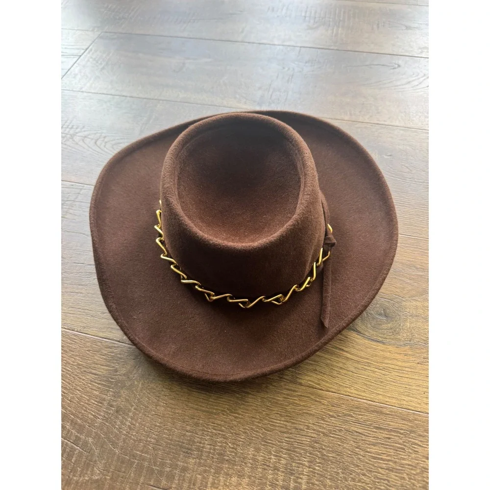 Frank‎ Olive Hat Chain Accent Western Style